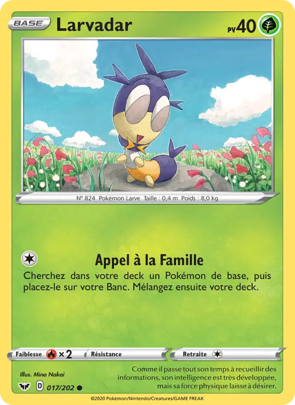 Larvadar — Carte Pokémon 17 Épée et Bouclier