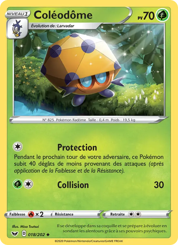 018/202 - Coléodôme — Carte Pokémon Épée et Bouclier 18/202