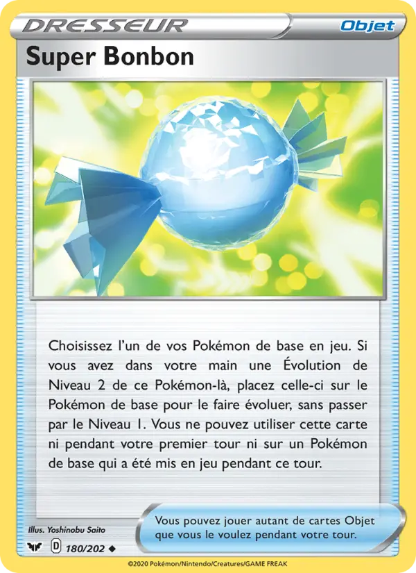 180/202 - Super Bonbon — Carte Pokémon Épée et Bouclier 180/202