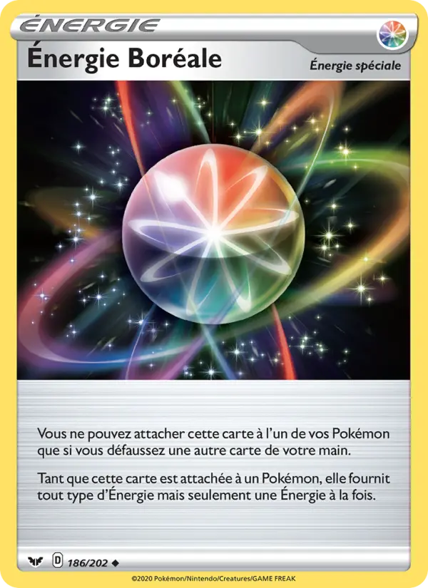 186/202 - Énergie Boréale — Carte Pokémon Épée et Bouclier 186/202