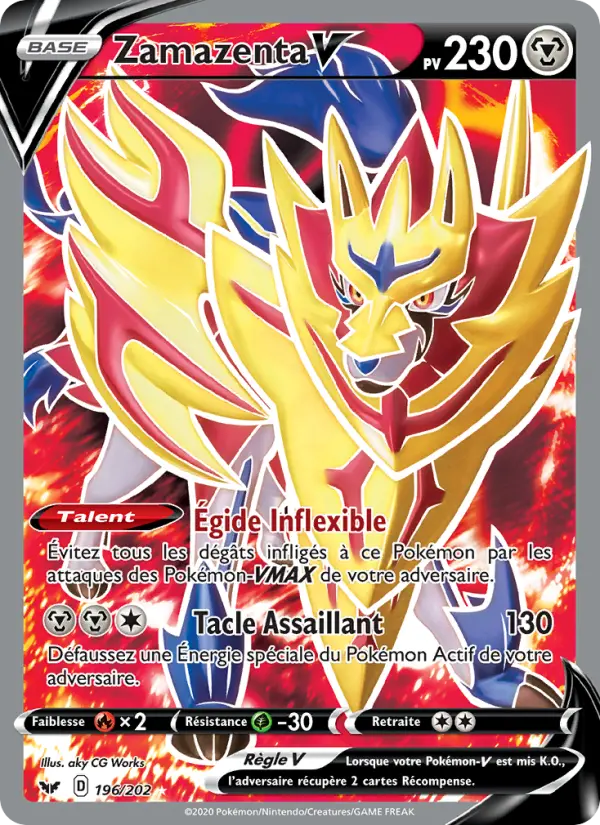 Zamazenta V — Carte Pokémon 196 Épée et Bouclier