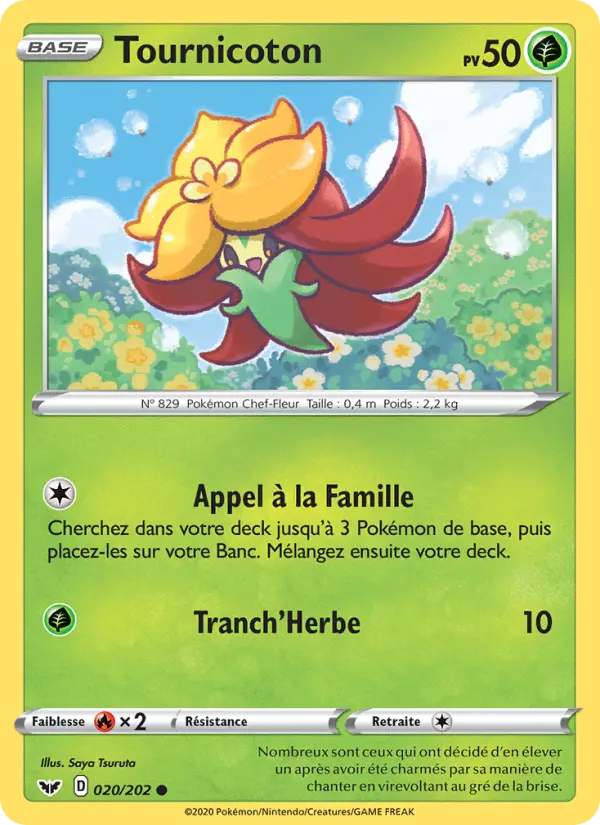 020/202 - Tournicoton — Carte Pokémon Épée et Bouclier 20/202