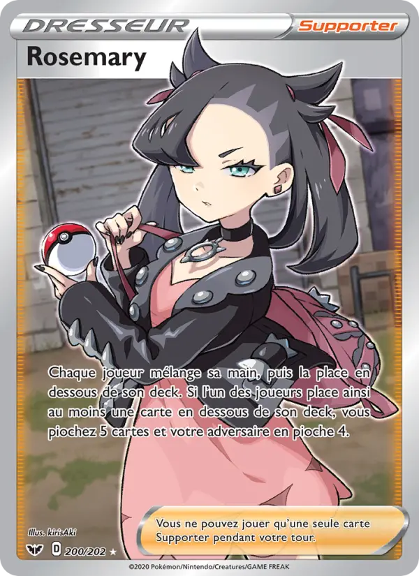 Rosemary — Carte Pokémon 200 Épée et Bouclier