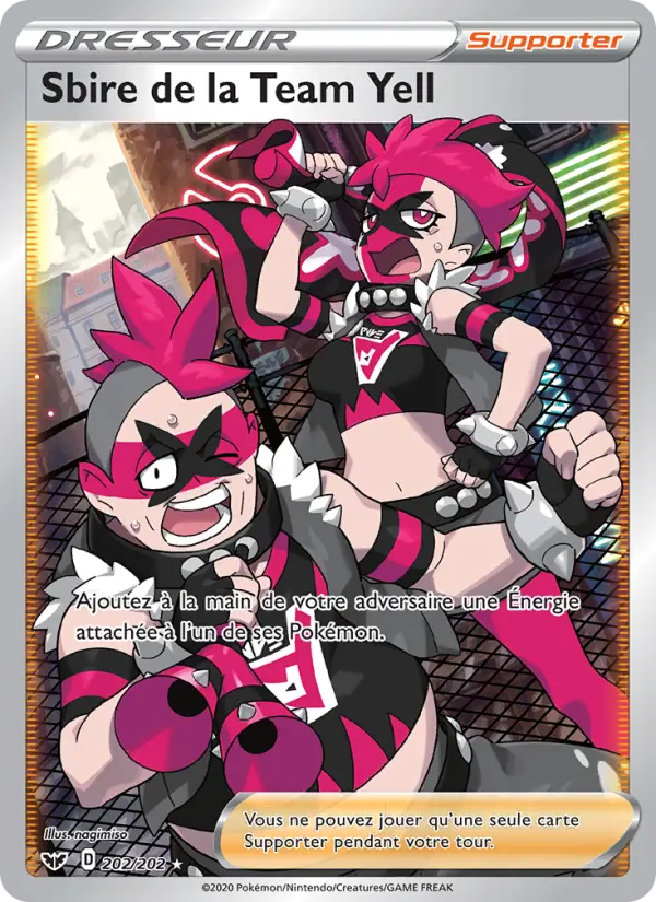 202/202 - Sbire de la Team Yell — Carte Pokémon Épée et Bouclier 202/202