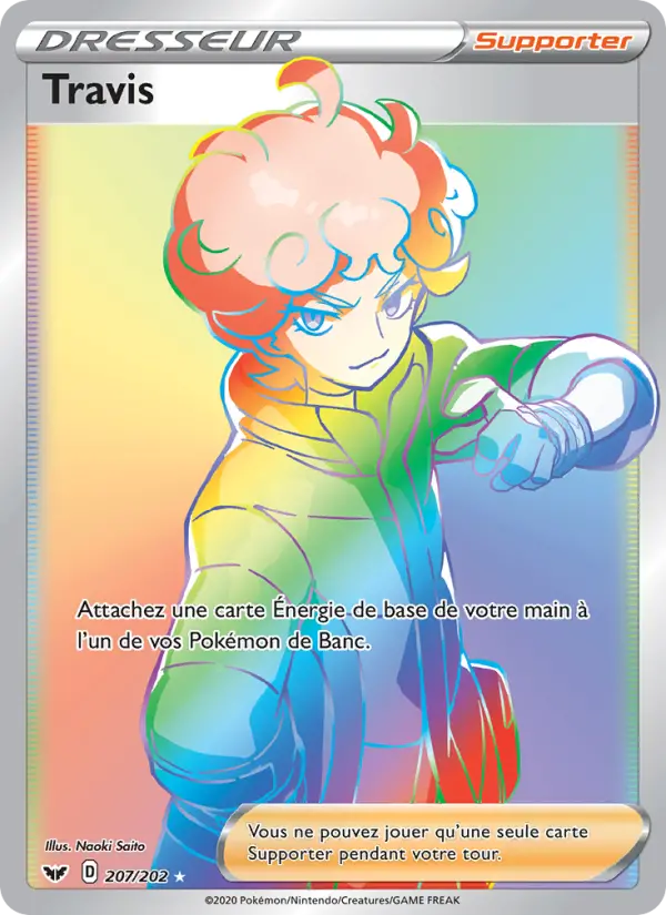 207/202 - Travis — Carte Pokémon Épée et Bouclier 207/202
