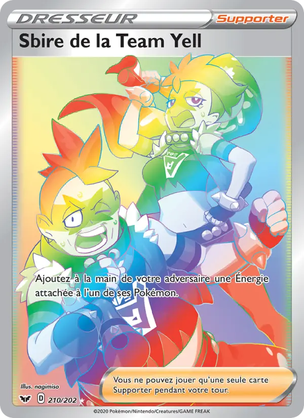 210/202 - Sbire de la Team Yell — Carte Pokémon Épée et Bouclier 210/202
