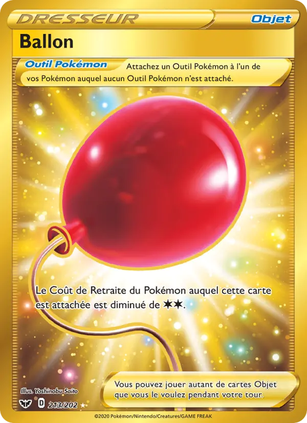 213/202 - Ballon — Carte Pokémon Épée et Bouclier 213/202