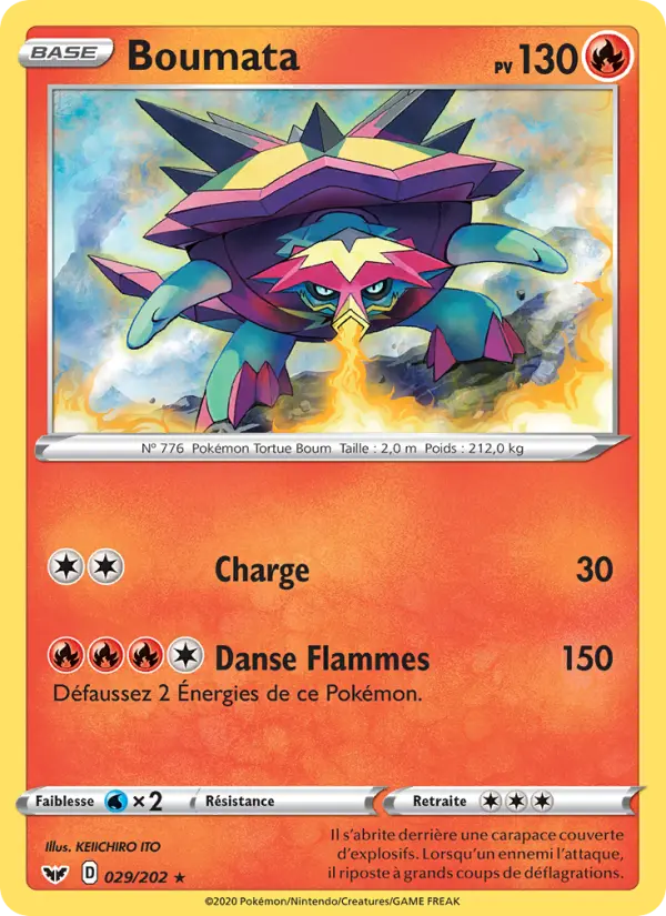 029/202 - Boumata — Carte Pokémon Épée et Bouclier 29/202