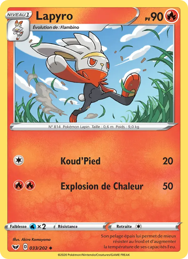 Lapyro — Carte Pokémon 33 Épée et Bouclier