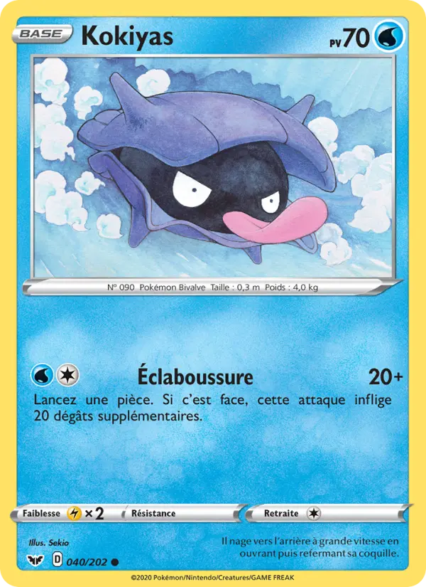 040/202 - Kokiyas — Carte Pokémon Épée et Bouclier 40/202