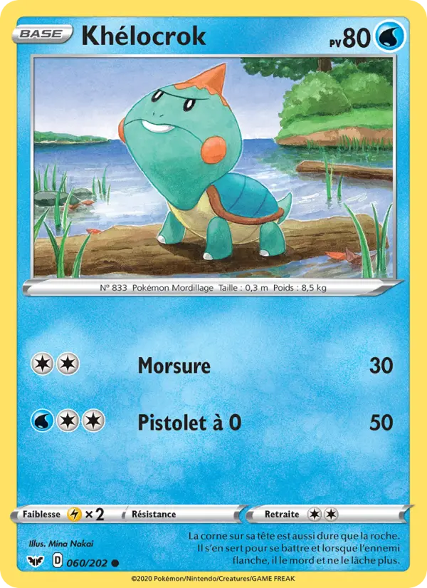 060/202 - Khélocrok — Carte Pokémon Épée et Bouclier 60/202