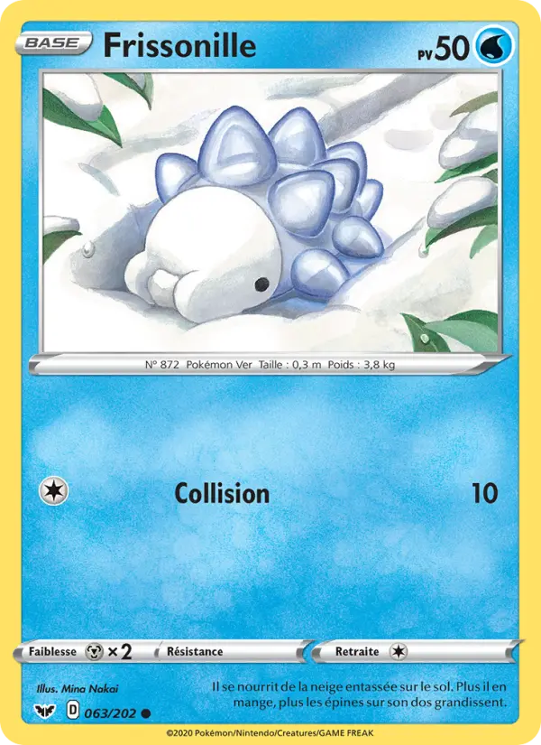 063/202 - Frissonille — Carte Pokémon Épée et Bouclier 63/202