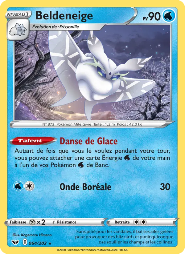 Beldeneige — Carte Pokémon 64 Épée et Bouclier