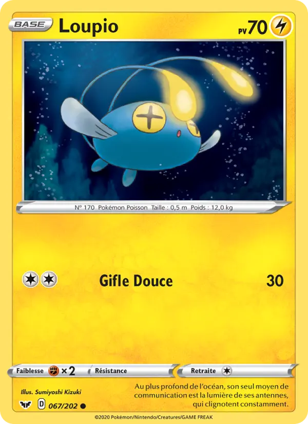 067/202 - Loupio — Carte Pokémon Épée et Bouclier 67/202