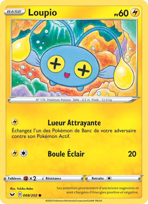 068/202 - Loupio — Carte Pokémon Épée et Bouclier 68/202