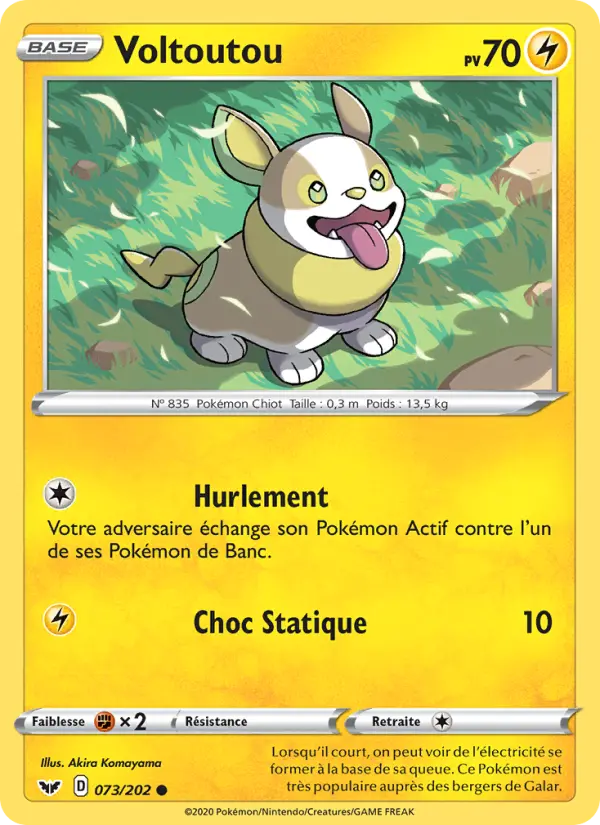 Voltoutou — Carte Pokémon 73 Épée et Bouclier