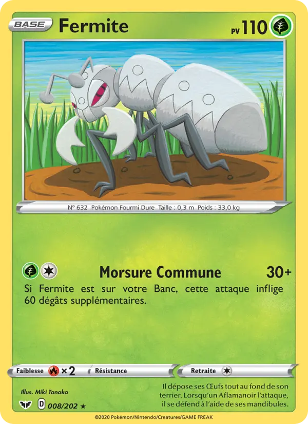 008/202 - Fermite — Carte Pokémon Épée et Bouclier 8/202
