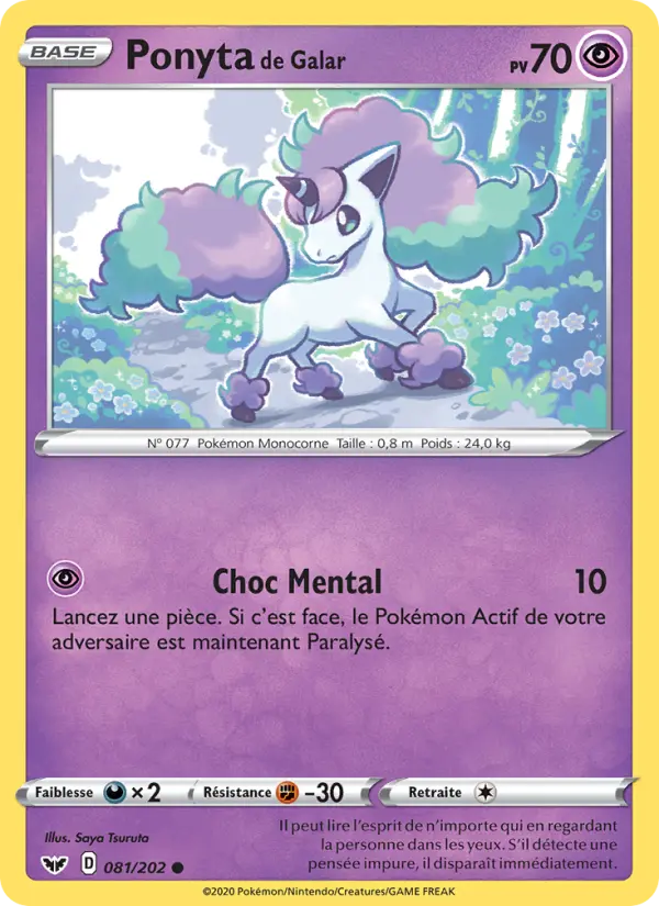 Ponyta de Galar — Carte Pokémon 81 Épée et Bouclier