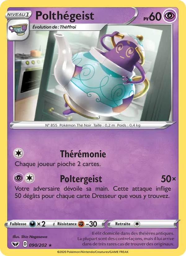 Polthégeist — Carte Pokémon 90 Épée et Bouclier