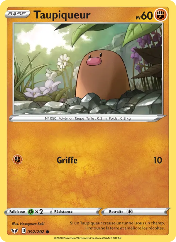 Taupiqueur — Carte Pokémon 92 Épée et Bouclier