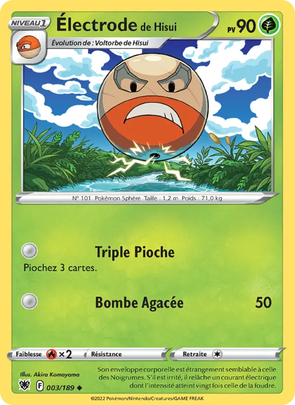 Électrode de Hisui — Carte Pokémon 003 Astres Radieux