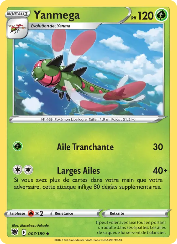 007/189 - Yanmega — Carte Pokémon Astres Radieux 007/189