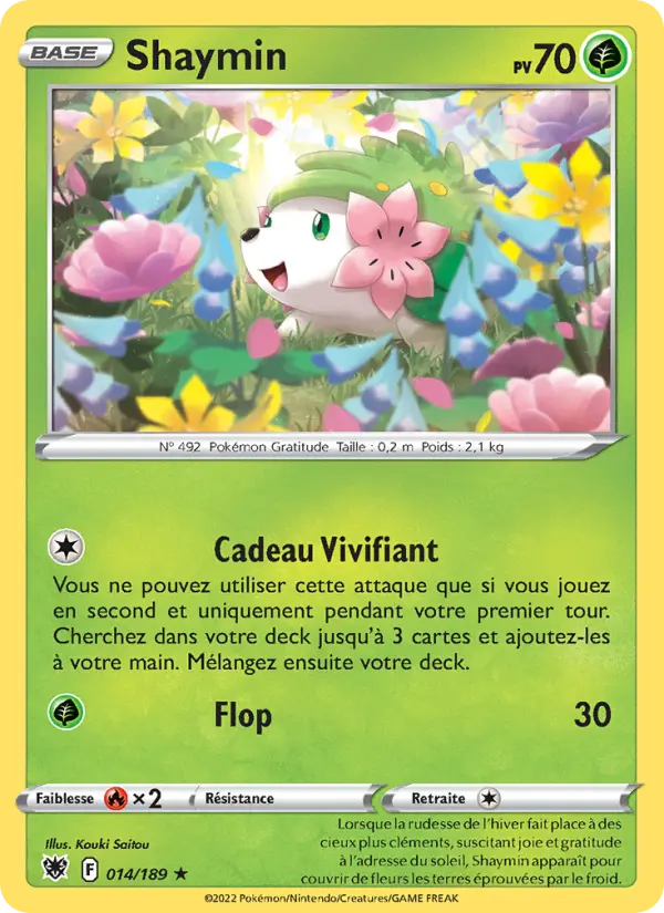 014/189 - Shaymin — Carte Pokémon Astres Radieux 014/189