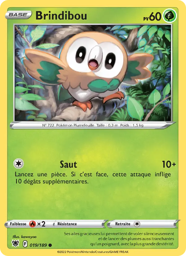 019/189 - Brindibou — Carte Pokémon Astres Radieux 019/189