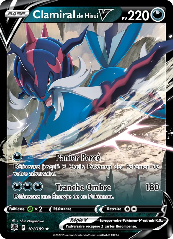 101/189 - Clamiral de Hisui V — Carte Pokémon Astres Radieux 101/189
