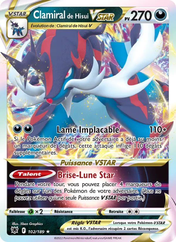 102/189 - Clamiral de Hisui VSTAR