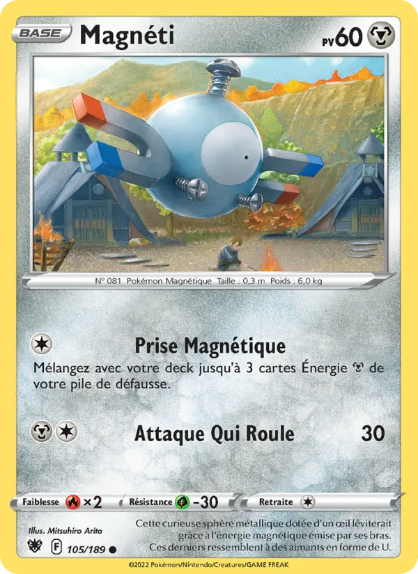105/189 - Magnéti — Carte Pokémon Astres Radieux 105/189