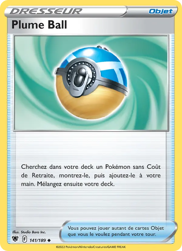141/189 - Plume Ball — Carte Pokémon Astres Radieux 141/189