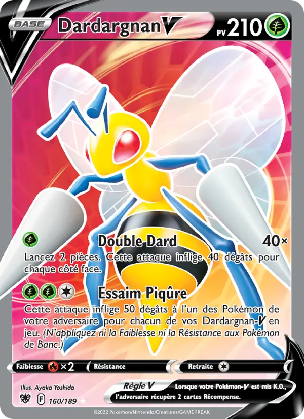 160/189 - Dardargnan V — Carte Pokémon Astres Radieux 160/189
