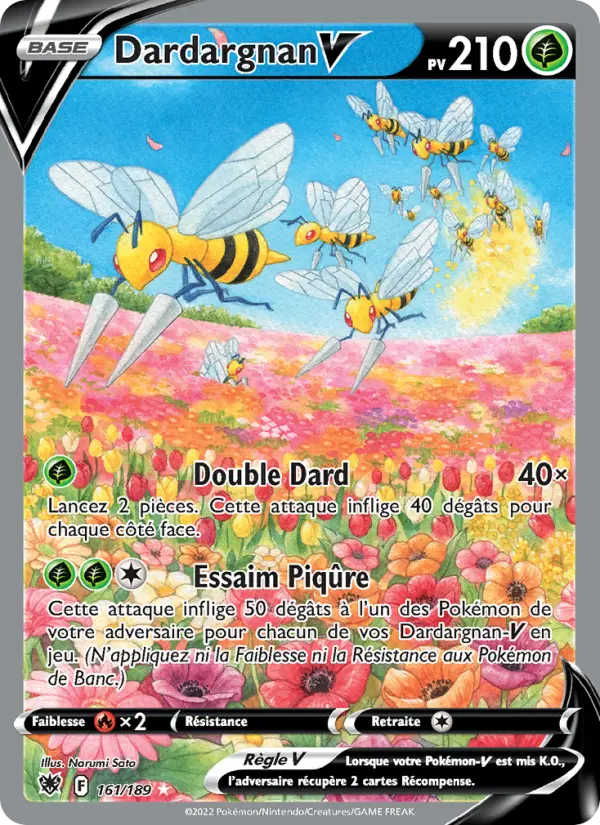 161/189 - Dardargnan V — Carte Pokémon Astres Radieux 161/189