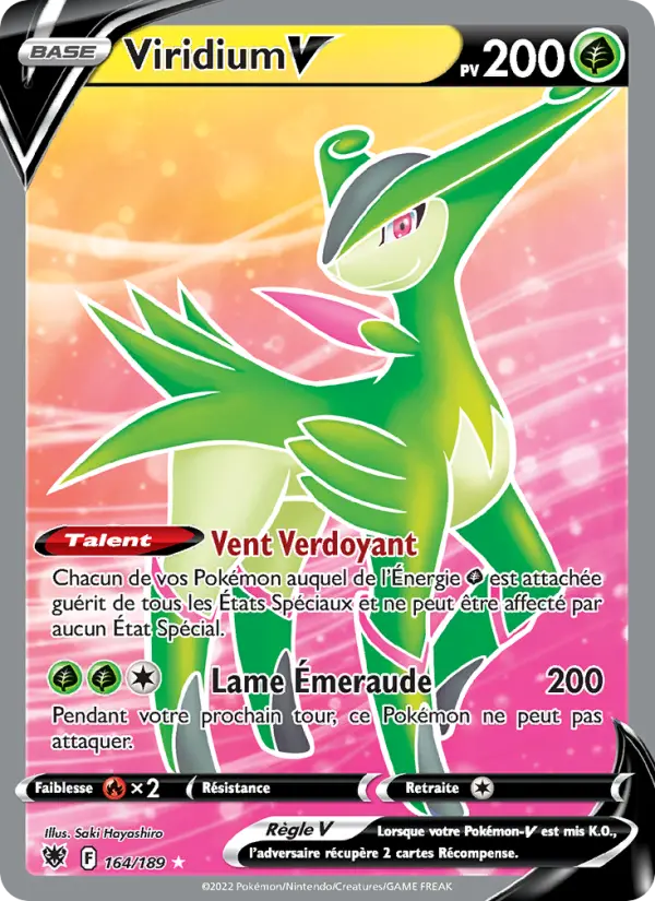 164/189 - Viridium V — Carte Pokémon Astres Radieux 164/189