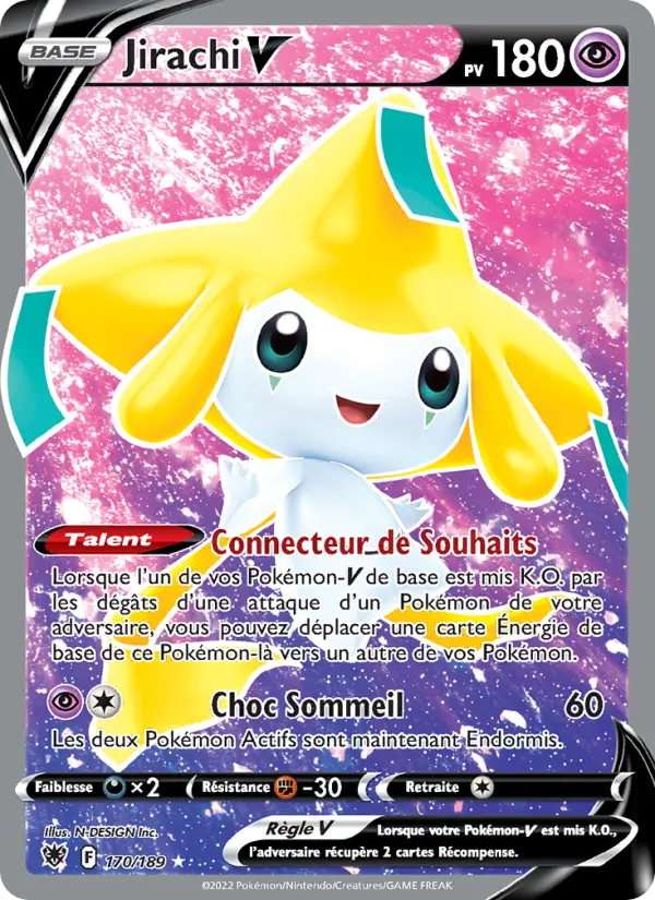 Jirachi V — Carte Pokémon 170 Astres Radieux