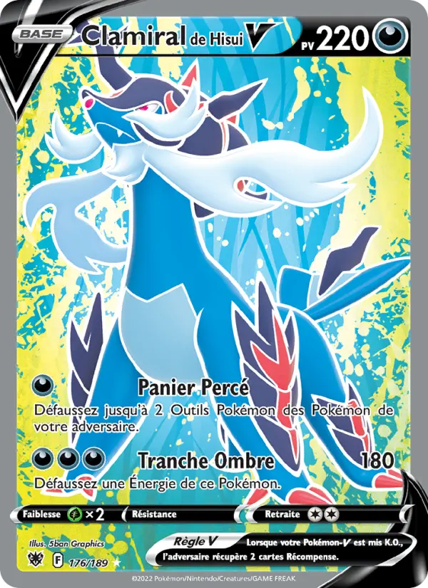 176/189 - Clamiral de Hisui V — Carte Pokémon Astres Radieux 176/189