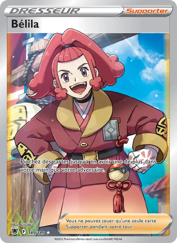 189/189 - Bélila — Carte Pokémon Astres Radieux 189/189