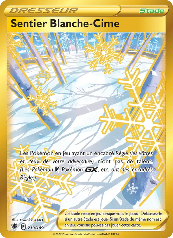 213/189 - Sentier Blanche-Cime — Carte Pokémon Astres Radieux 213/189