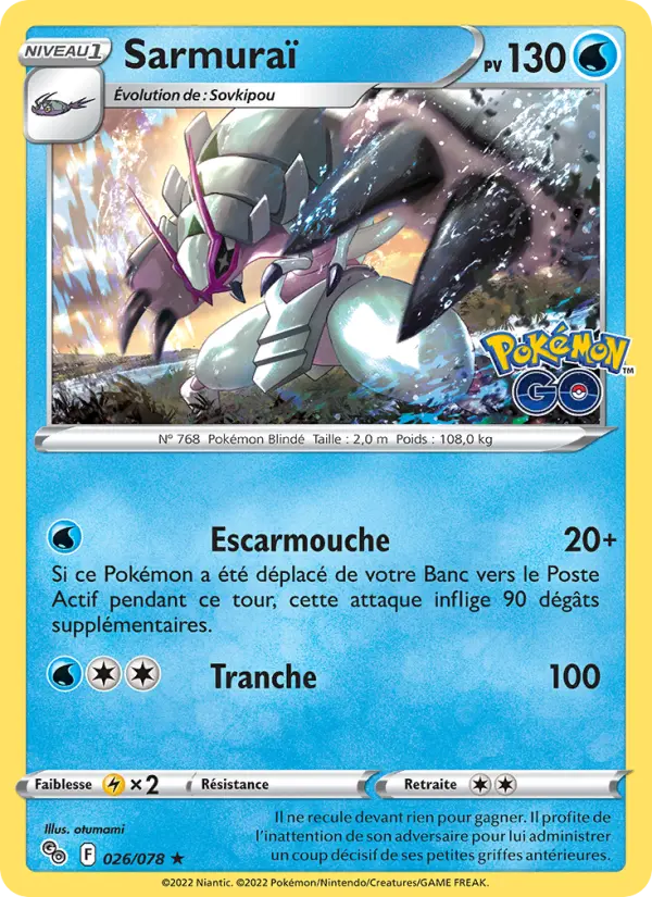 Sarmuraï — Carte Pokémon 026 Pokémon GO