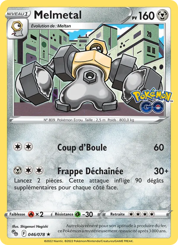 046/078 - Melmetal — Carte Pokémon Pokémon GO 046/78