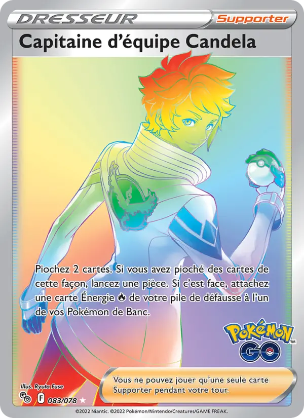 083/078 - Capitaine d'équipe Candela — Carte Pokémon Pokémon GO 083/78
