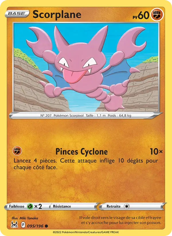 095/196 - Scorplane — Carte Pokémon Origine Perdue 095/196