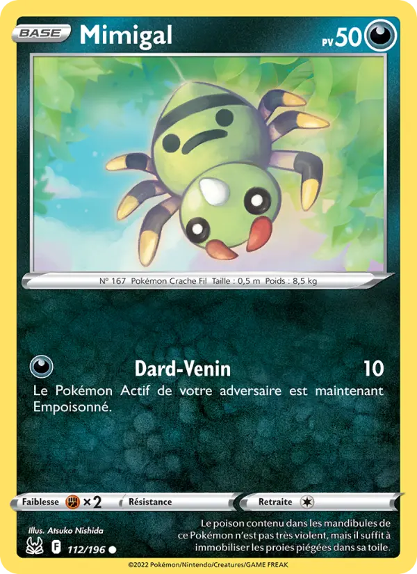 112/196 - Mimigal — Carte Pokémon Origine Perdue 112/196