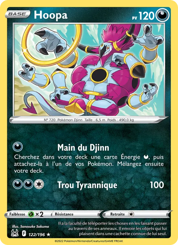 Hoopa — Carte Pokémon 122 Origine Perdue