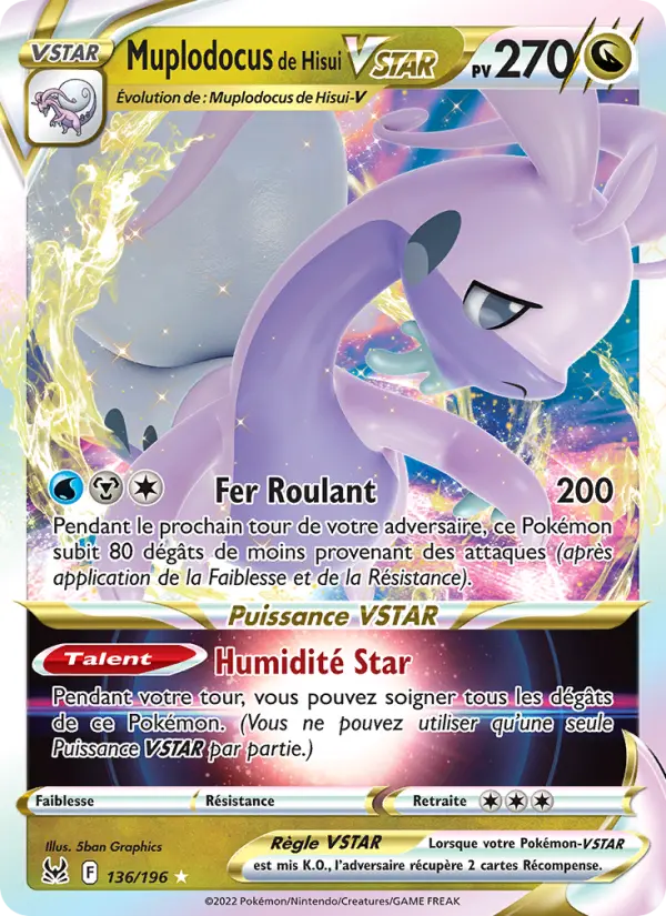 Muplodocus de Hisui VSTAR — Carte Pokémon 136 Origine Perdue