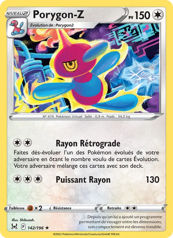 Porygon-Z — Carte Pokémon 142 Origine Perdue