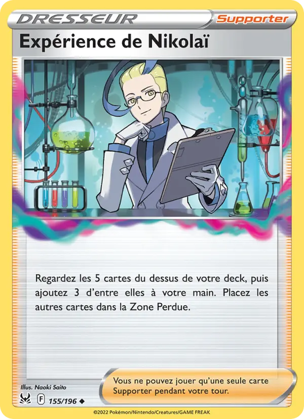 155/196 - Expérience de Nikolaï — Carte Pokémon Origine Perdue 155/196