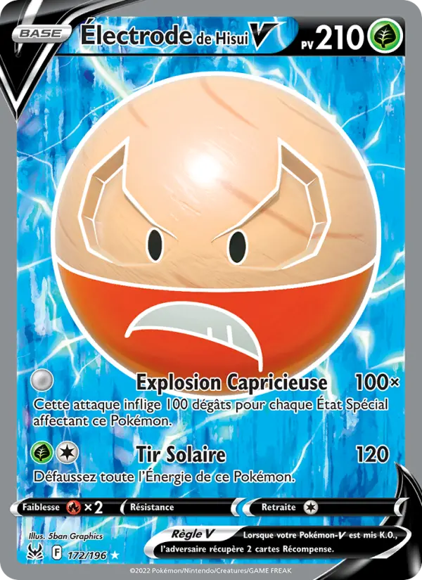 Électrode de Hisui V — Carte Pokémon 172 Origine Perdue