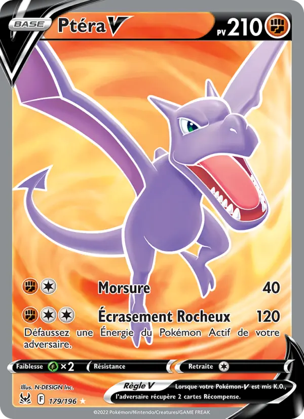 Ptéra V — Carte Pokémon 179 Origine Perdue